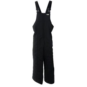 USA 131 Black Quilted Snow Bib Overalls Kids Size 14 Winter Ski Pants